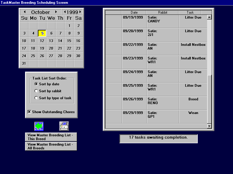 Chore Screen