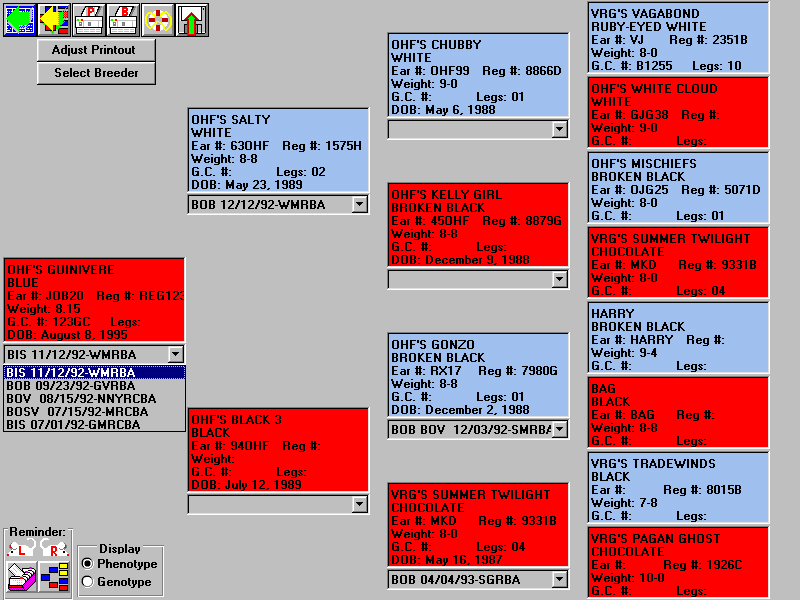 Pedigree Screen
